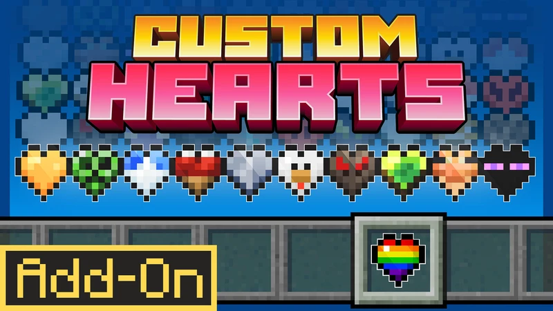 Add-on "Custom hearts"

Это дополнение добавляет в ваши миры и королевства настраиваемые сердца с по