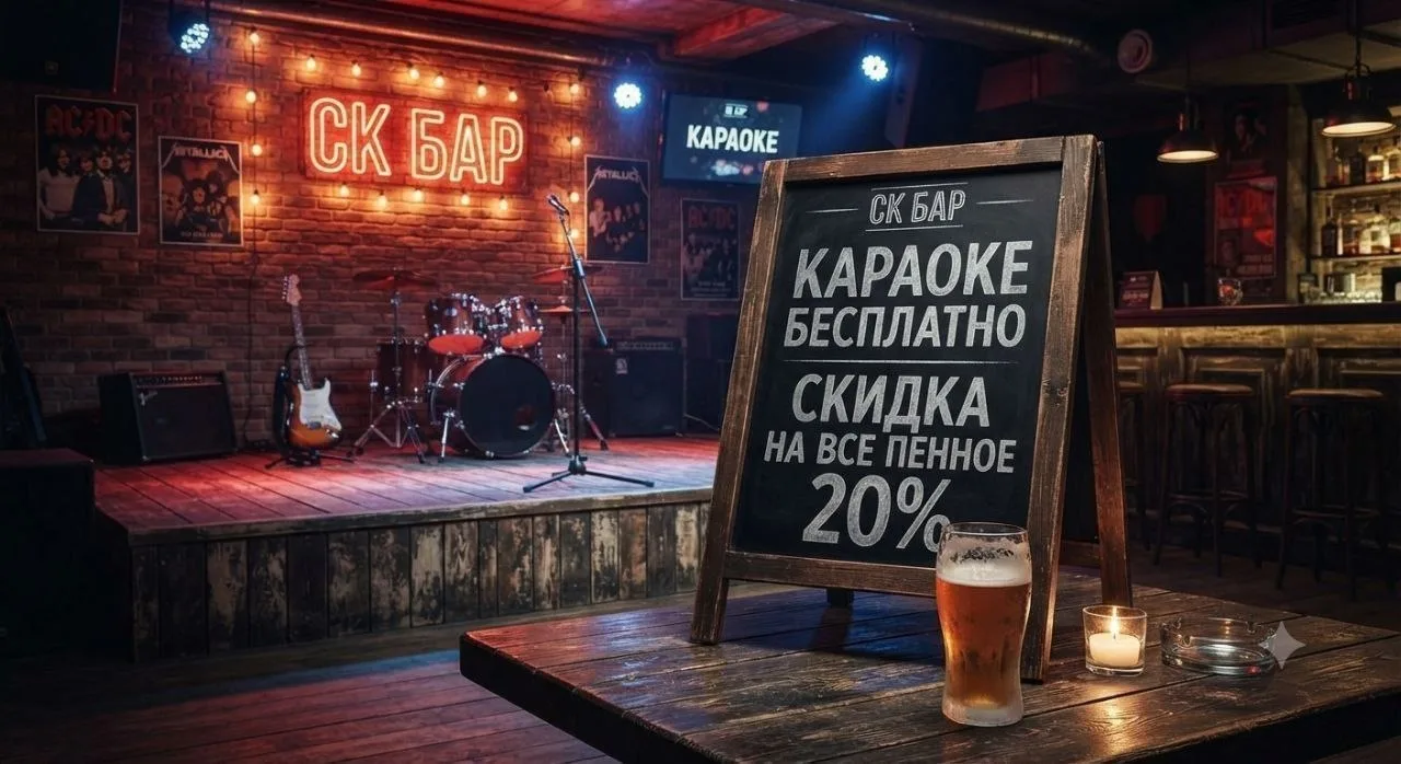 🎸 Рок-кафе «СК Бар» ждет вас!