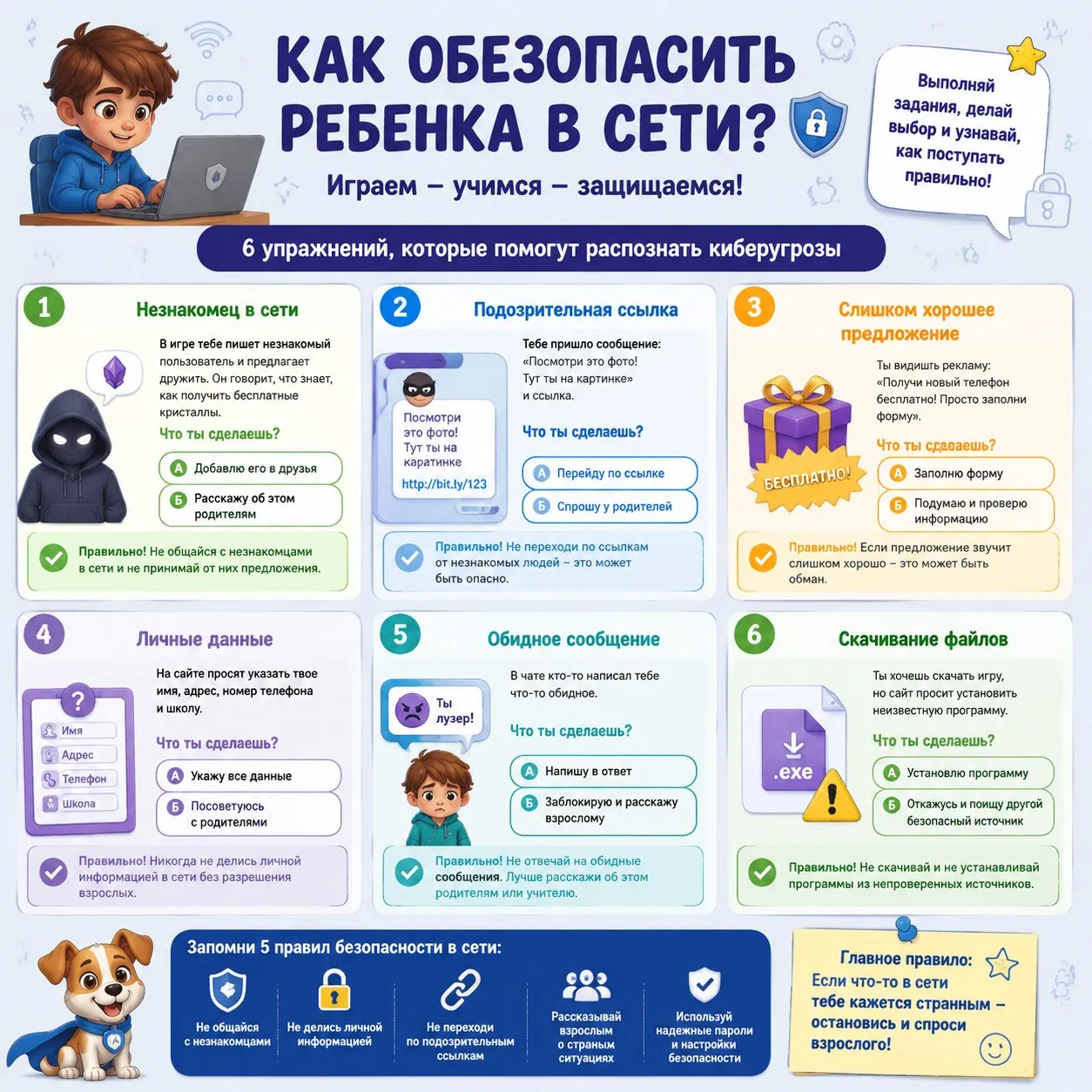🛡️ Безопасный интернет: как научить ребенка распознавать угрозы?

В современном мире правила поведе
