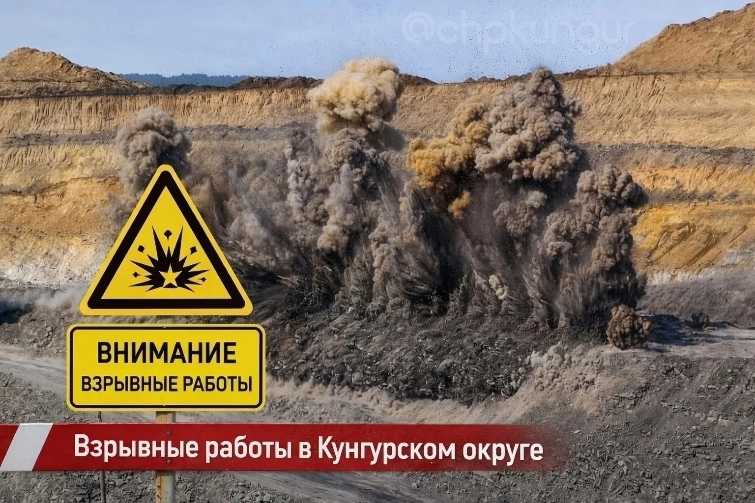 ООО «КНАУФ ГИПС КУНГУР» уведомляет о проведении взрывных работ на карьере Шубинский 31.07.2026 г во 