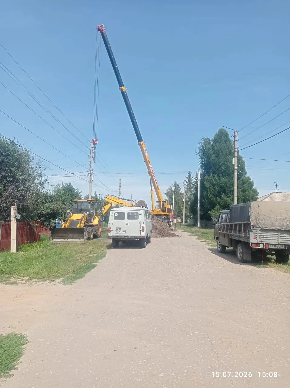 Ремонт водопровода в с. Орлово...