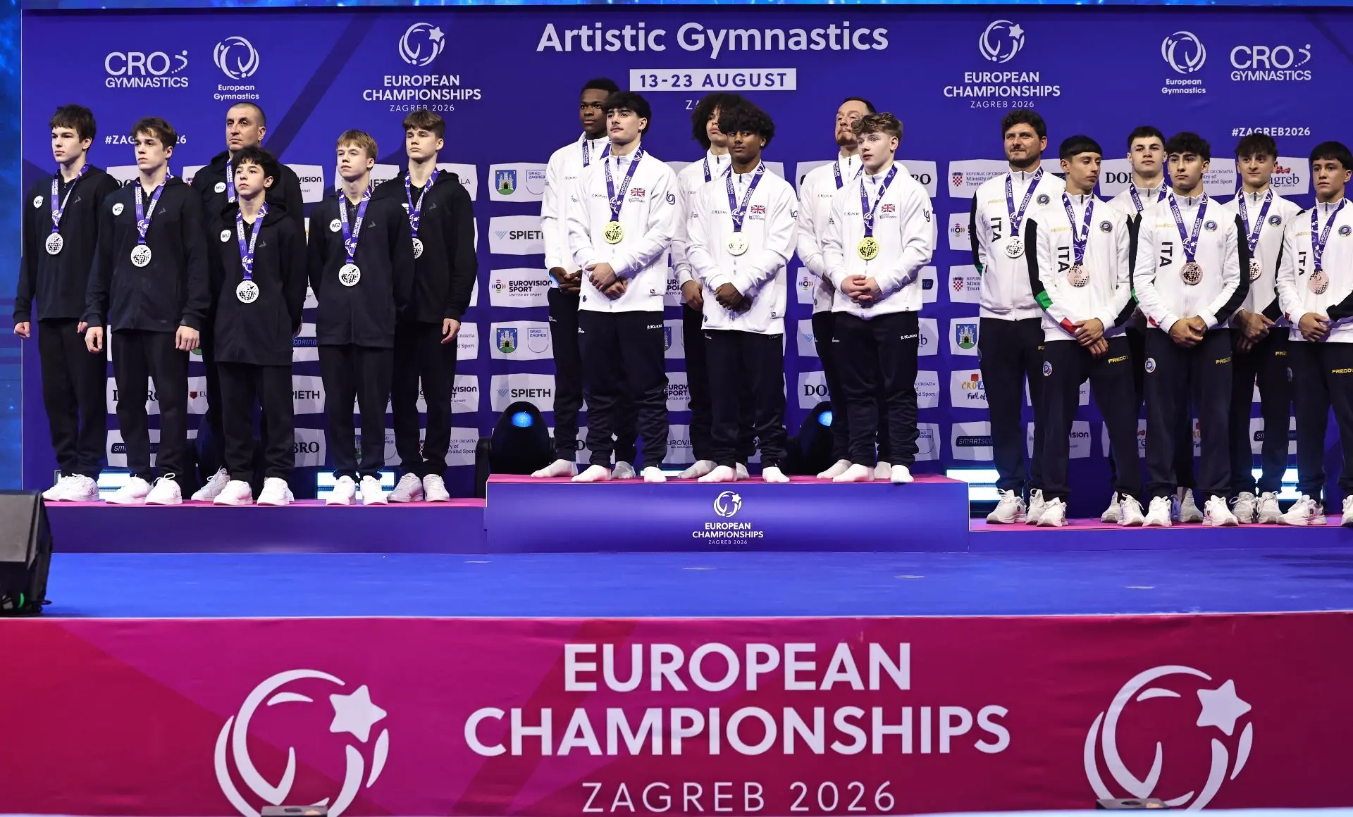 🥈Наши юниоры с командными медалями чемпионата Европы по спортивной гимнастике