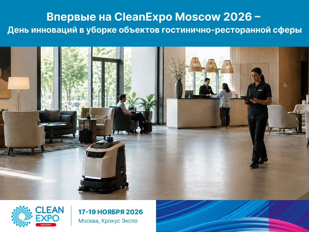 Впервые на CleanExpo Moscow 2026 – День инноваций в уборке объектов гостинично-ресторан...