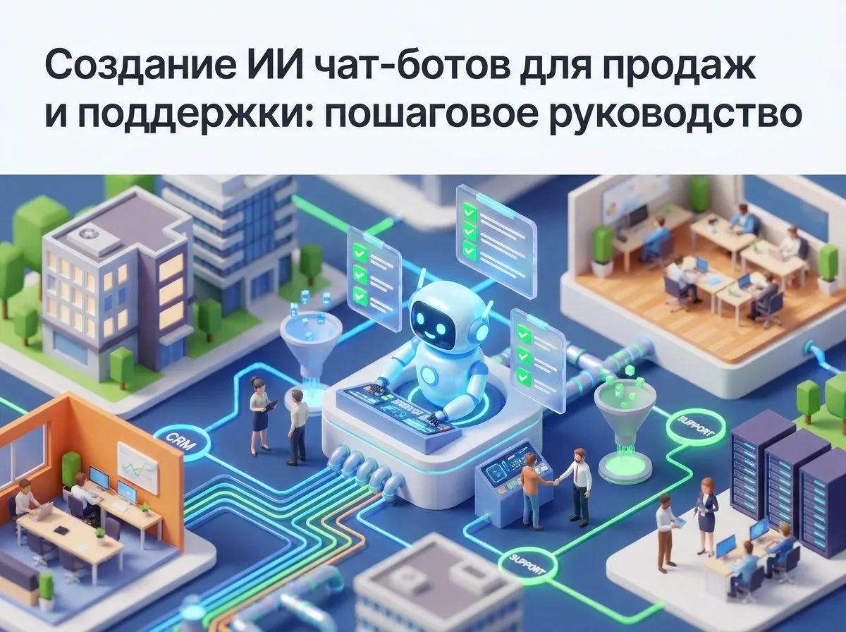 СОЗДАНИЕ ИИ-ЧАТ-БОТОВ ДЛЯ ПРОДАЖ И ПОДДЕРЖКИ: ПОШАГОВОЕ РУКОВОДСТВО