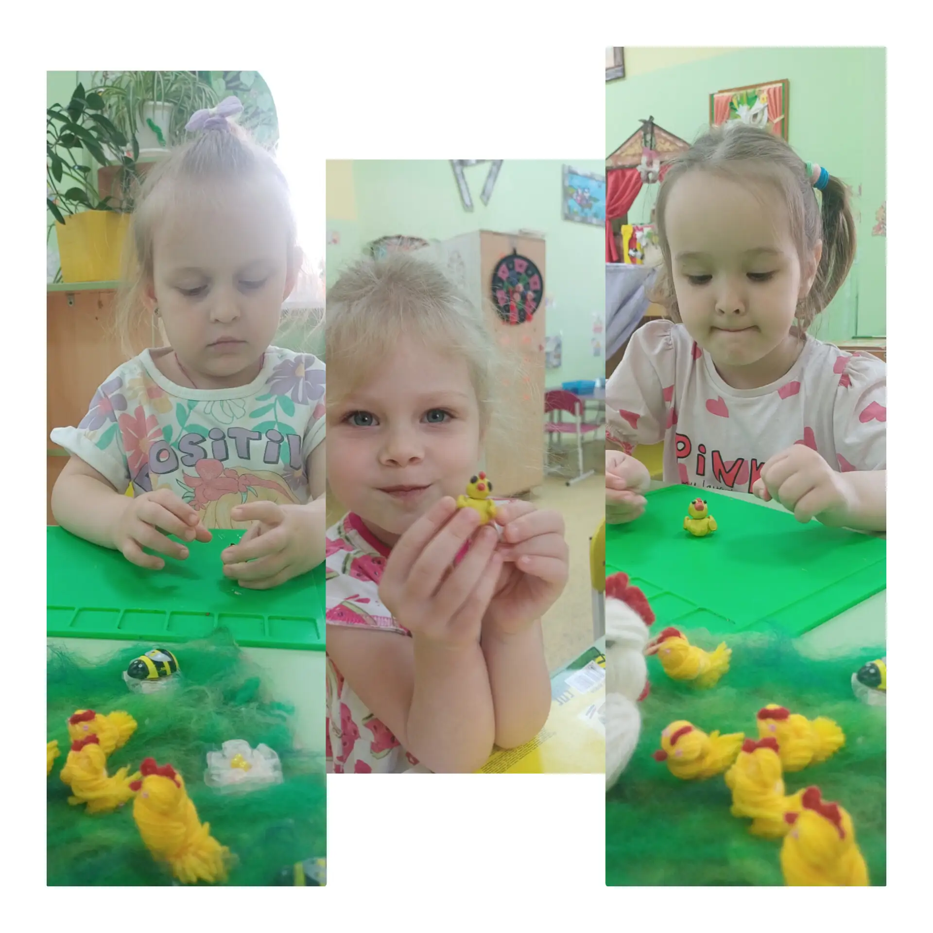 Хотим поделиться нашими творческими успехами 🎨. Сегодня лепили весёлых цыплят.Дети был...