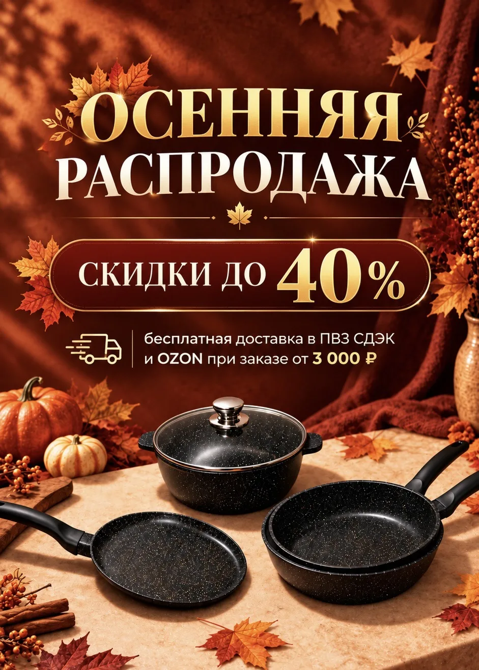 🍂 ОСЕННЯЯ РАСПРОДАЖА — СКИДКИ ДО 40%