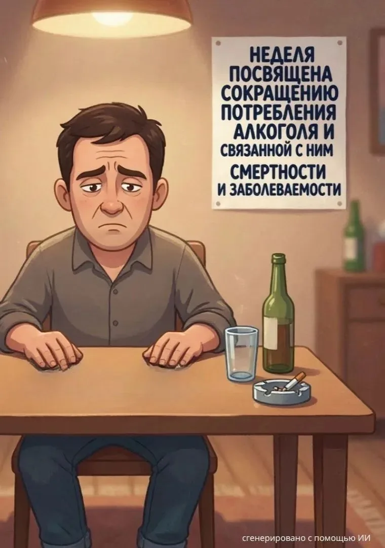 Эта неделя посвящена сокращению потребления алкоголя и связанной с ним смертности и заб...