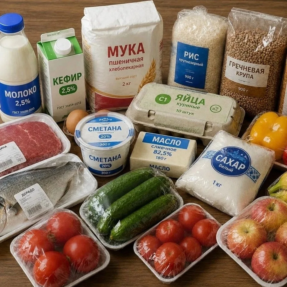 Минимальная продуктовая корзина подорожала в России на 8,5% — в июле средняя стоимость ...