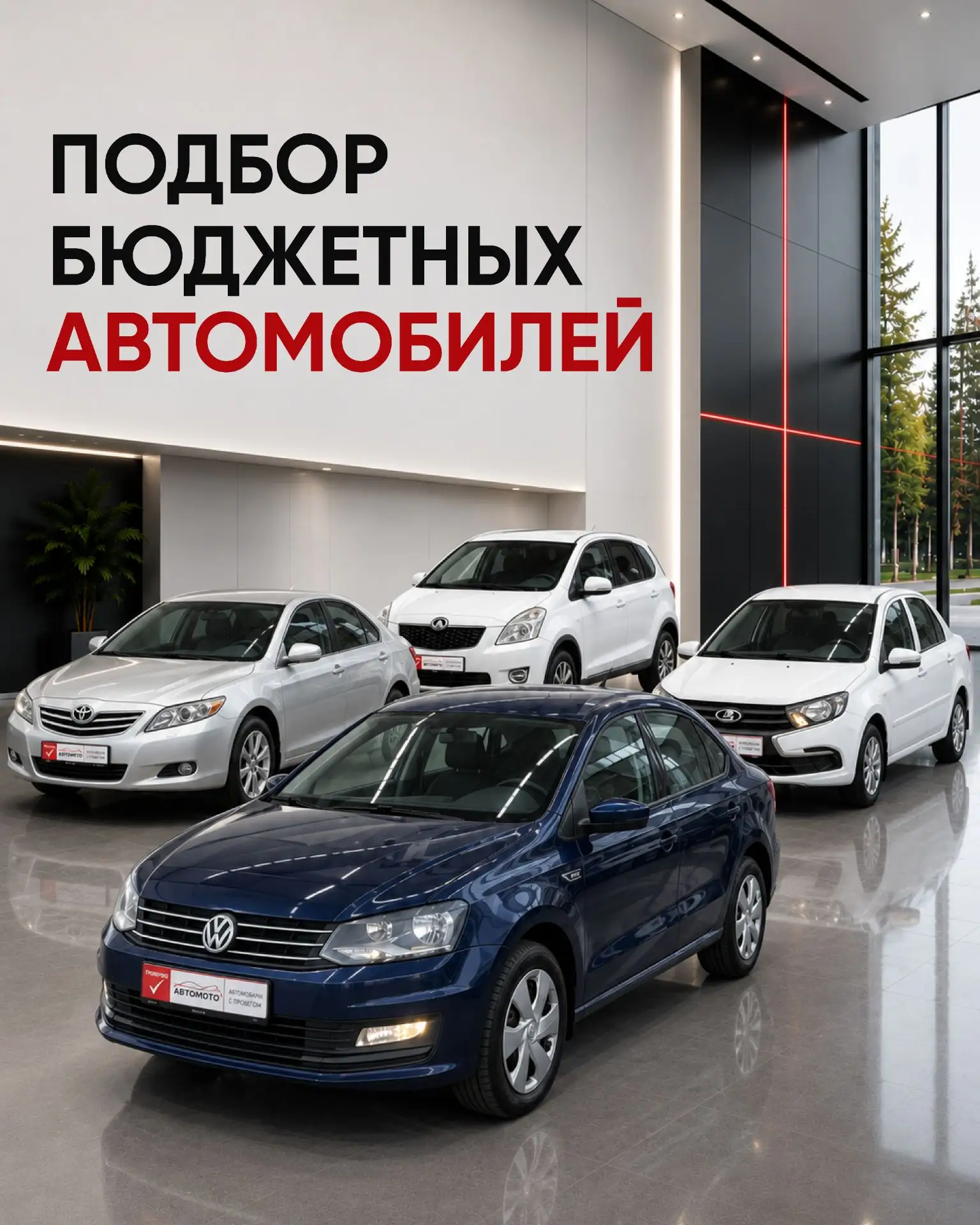 Подборка бюджетных автомобилей в АВТОМОТО.