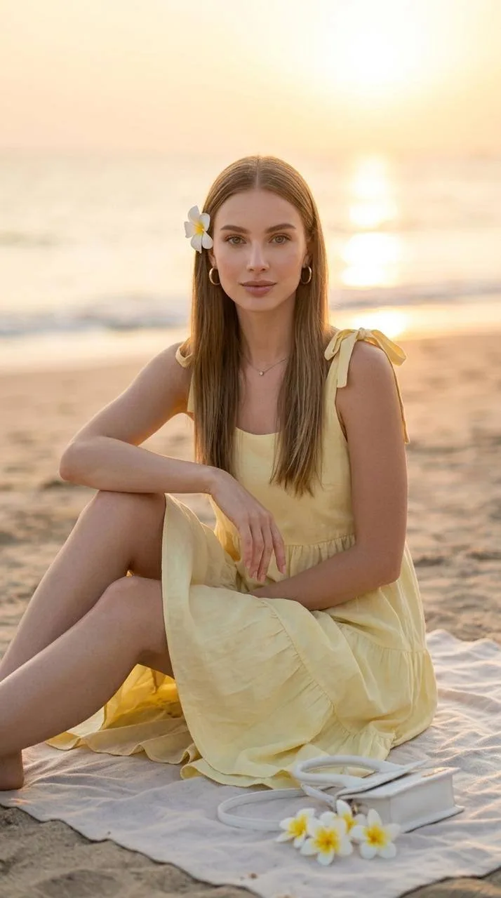 🌅🌺 Закат на пляже