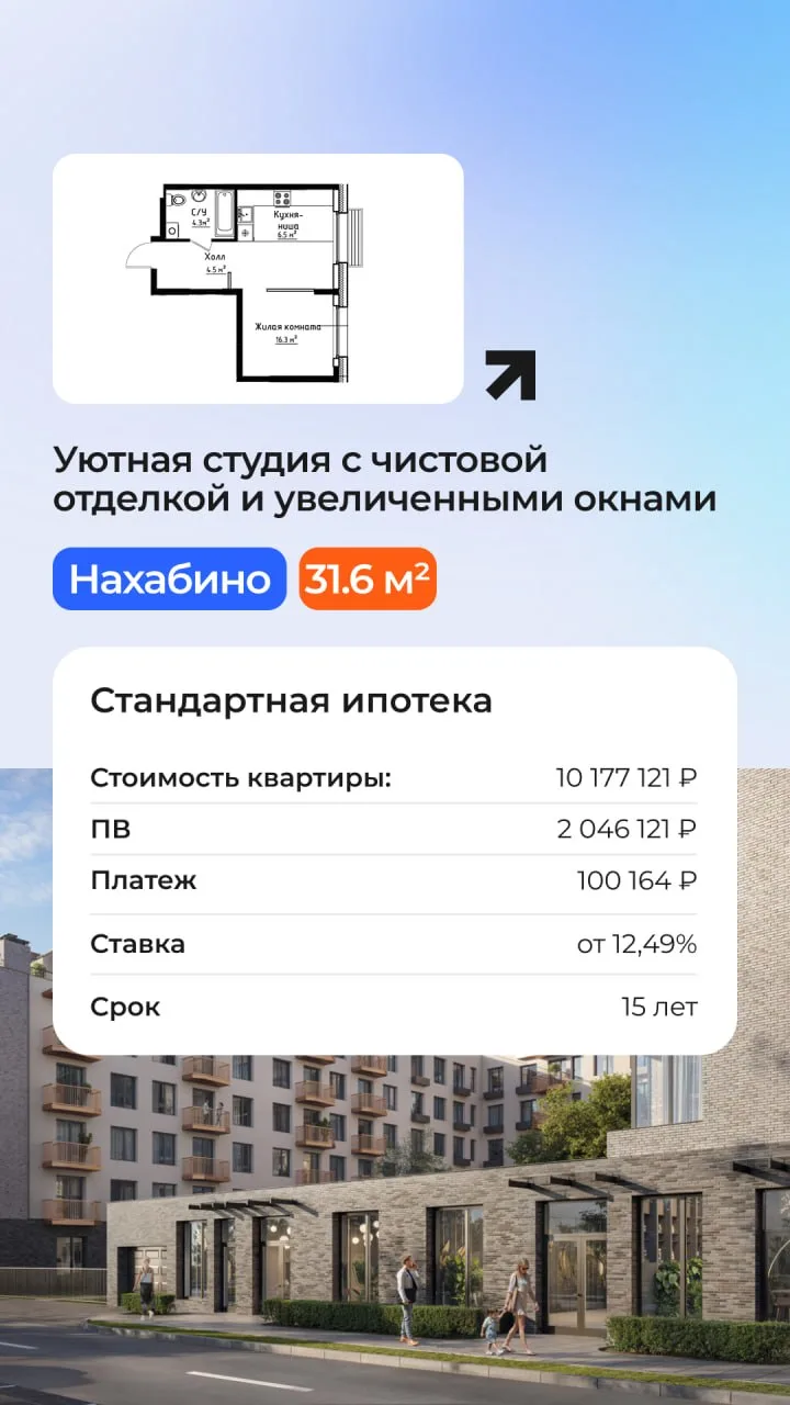 Лот недели в проекте Коллекция — студия 31.6 м²