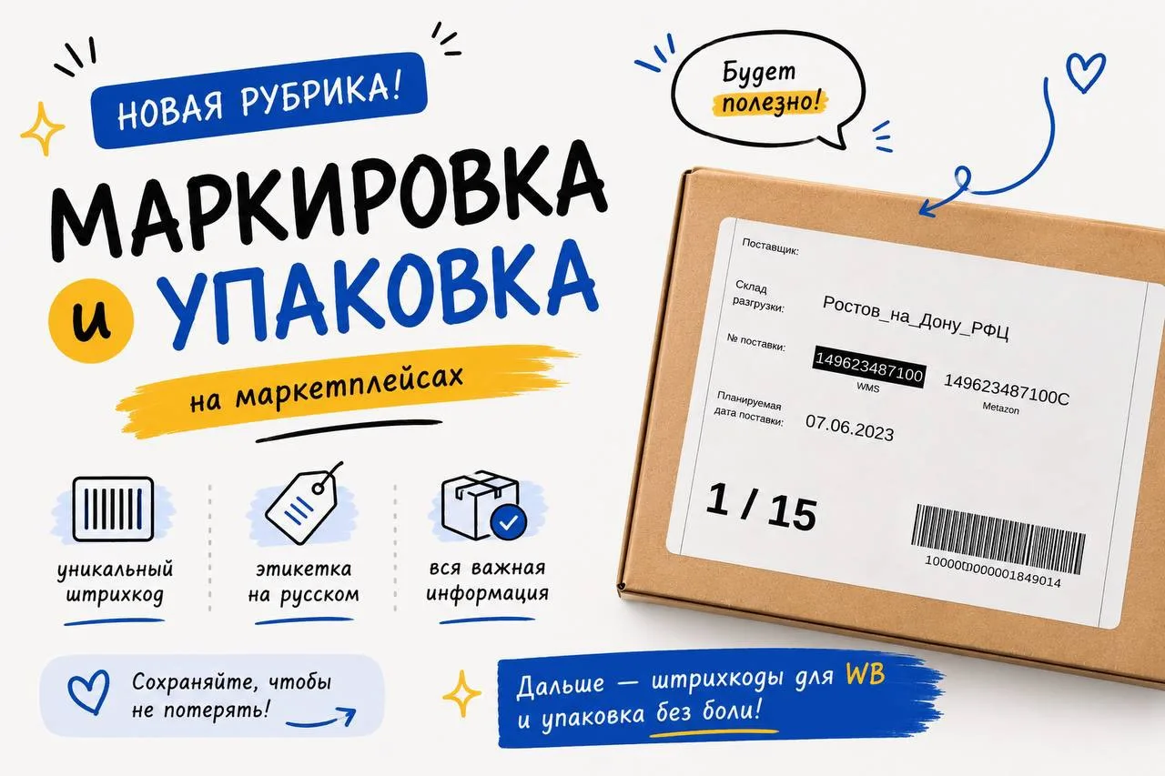 📦 Вводим новую рубрику - упаковка и маркировка заказов для маркетплейсов