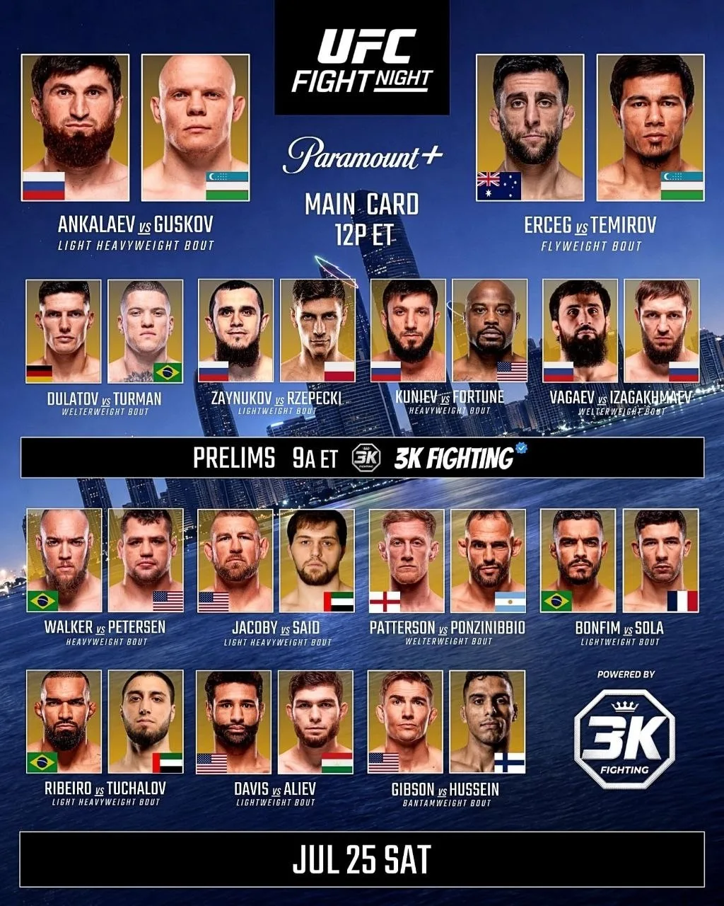 ⚡️Уже сегодня UFC Abu Dhabi 

⏰ Начало в 16:00 (мск) 
🔝 Главный кард в 19:00 (мск)