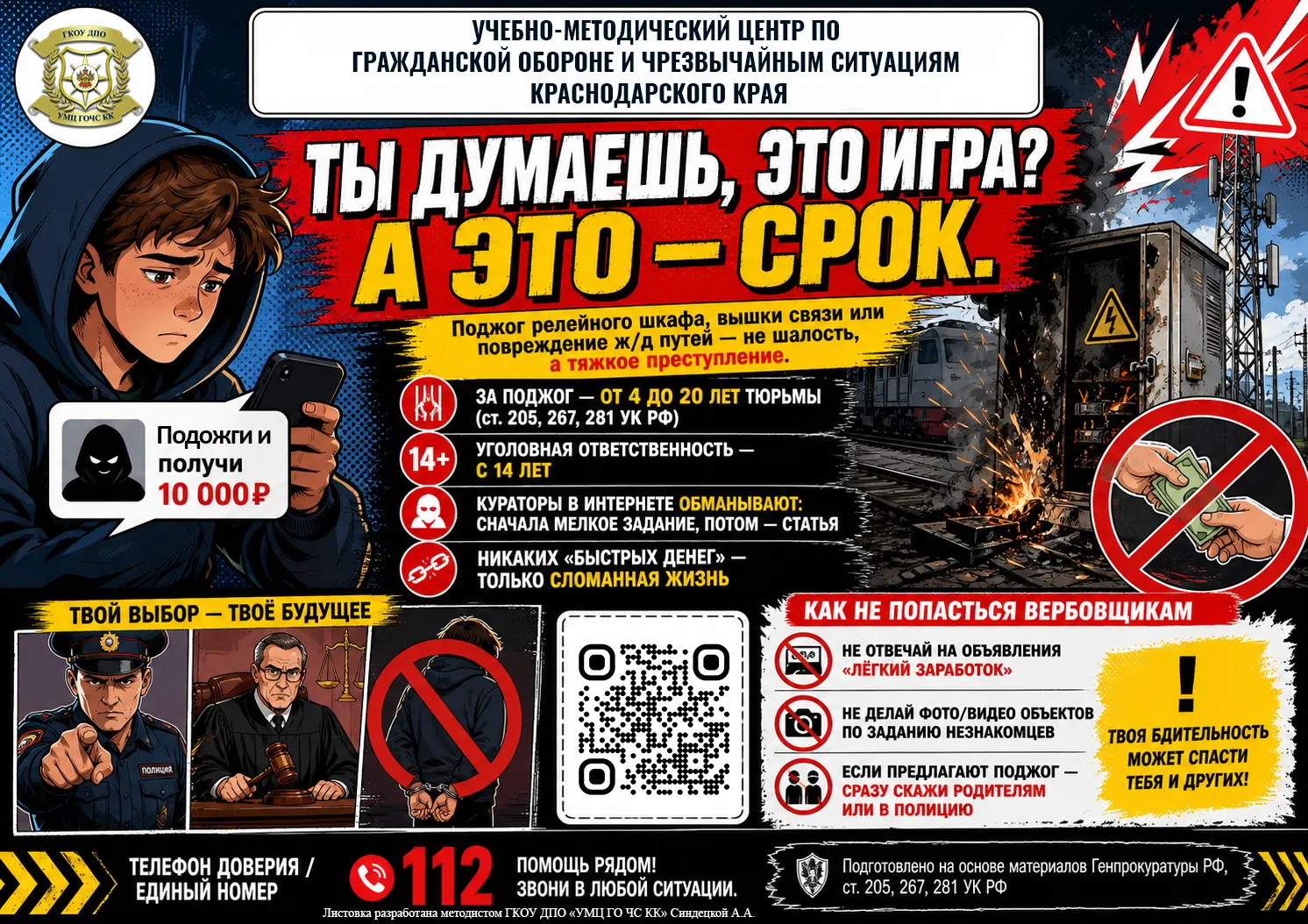 ⚠️ Железная дорога не прощает ошибок: поджог релейного шкафа или повреждение путей — это не игра, а 