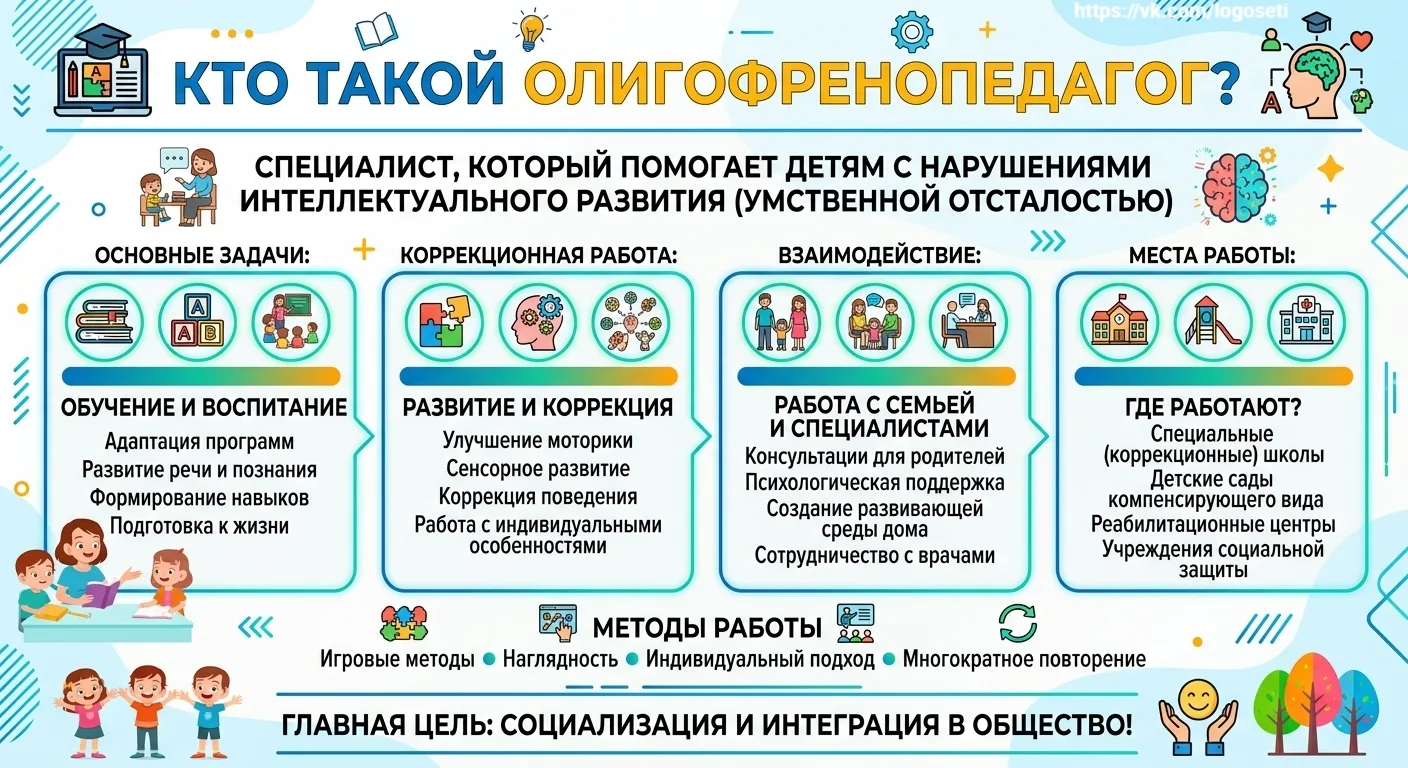 Профессия - олигофренопедагог.  Не забудьте подписаться - Наглядность для педагогов 🧩
