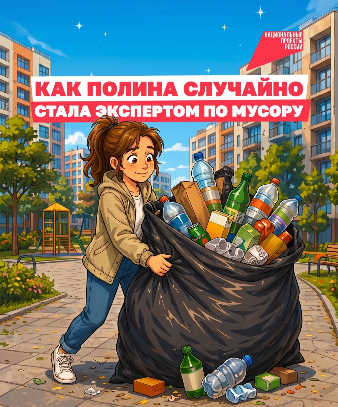 ♻️ Полина была уверена: раздельный сбор мусора — это сложно, долго и вообще не для неё