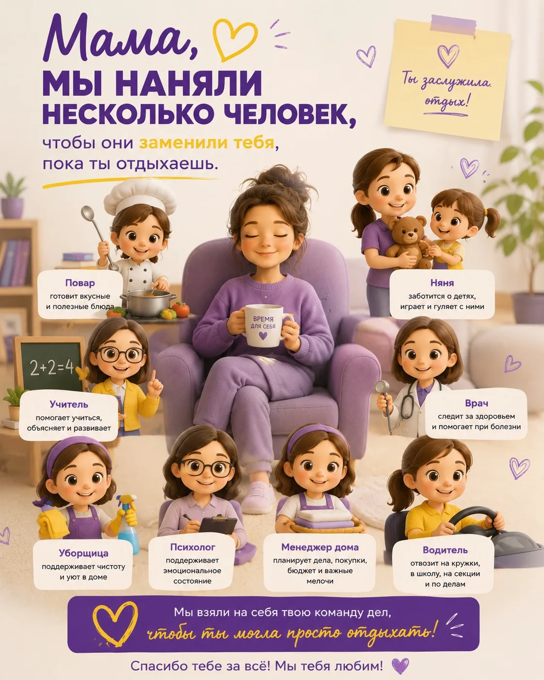 И при этом, все мамы считают, что всё равно делают недостаточно…! 🤗🤗🤗