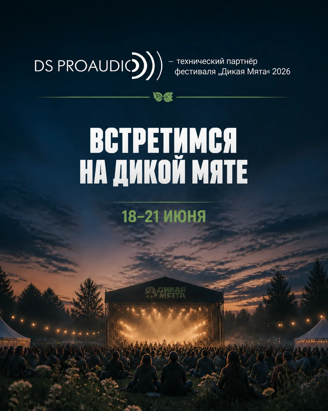 DS PROAUDIO — технический партнёр фестиваля «Дикая Мята» 2026 🎛