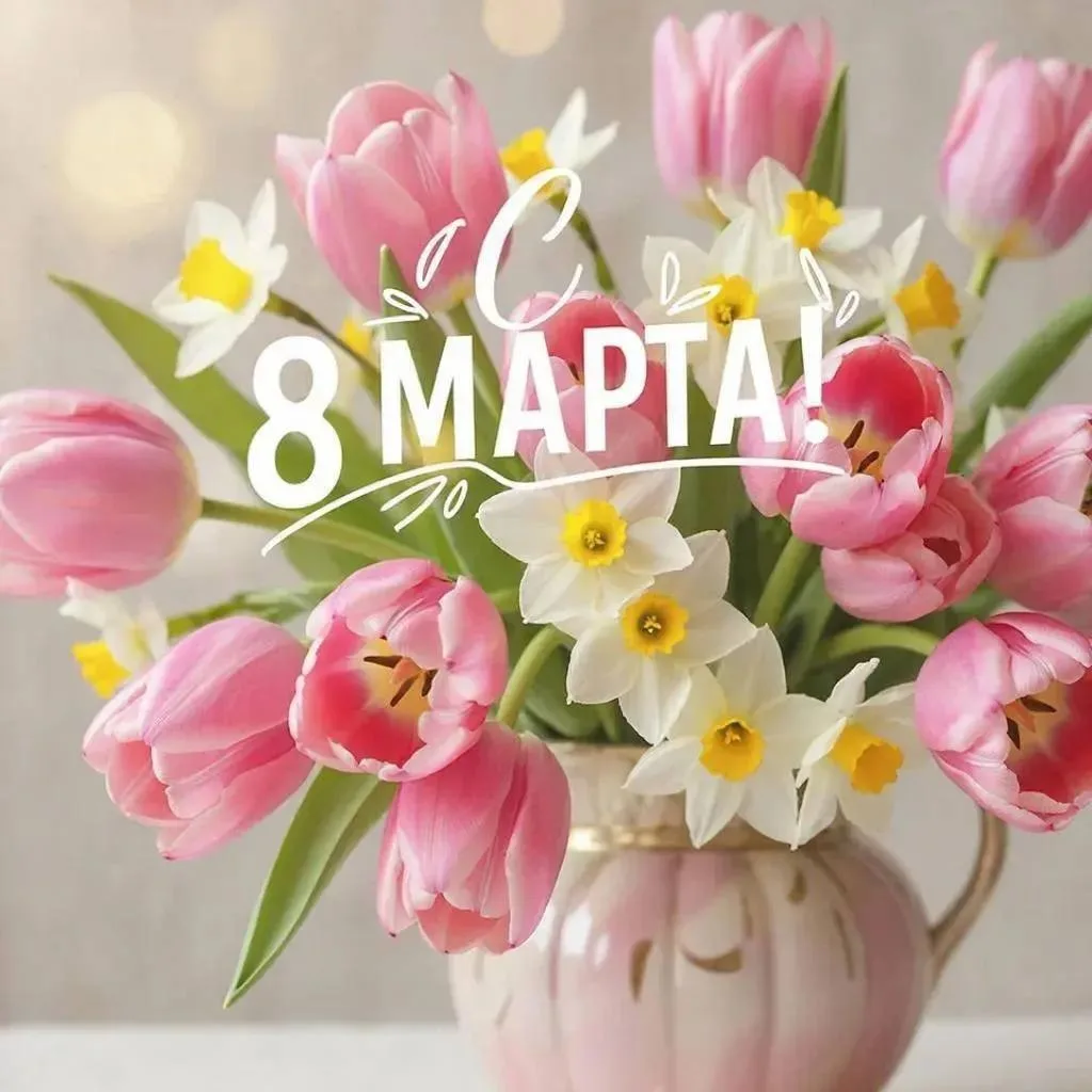 🌸Дорогие девочки, девушки, женщины!  🌺В этот светлый весенний день мы хотим выразить вам свою искрен