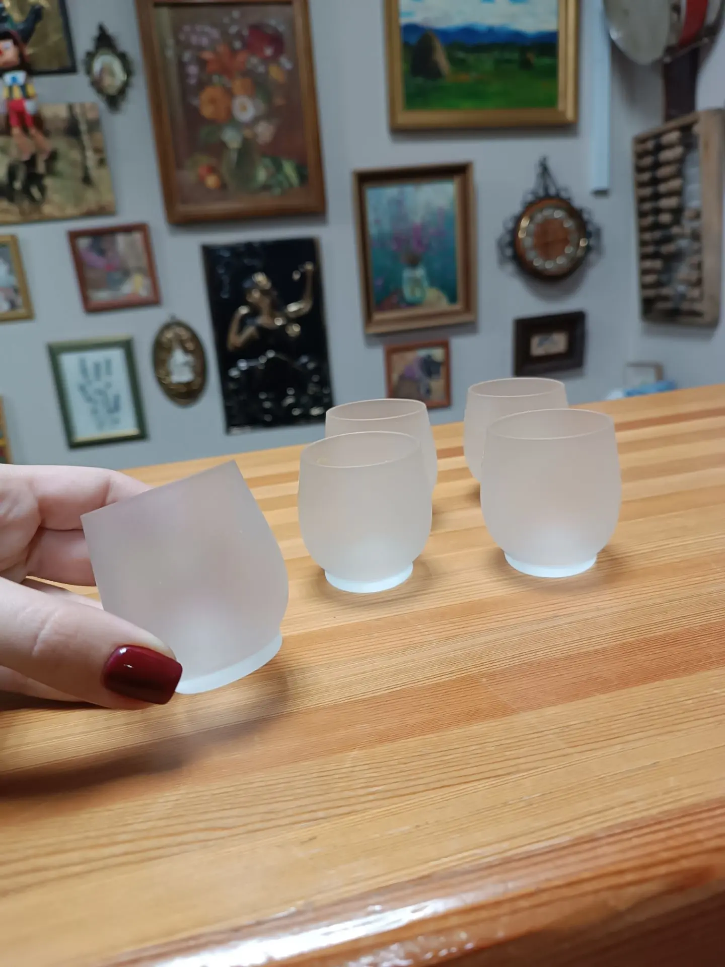Стопки из матового стекла, 40р/шт