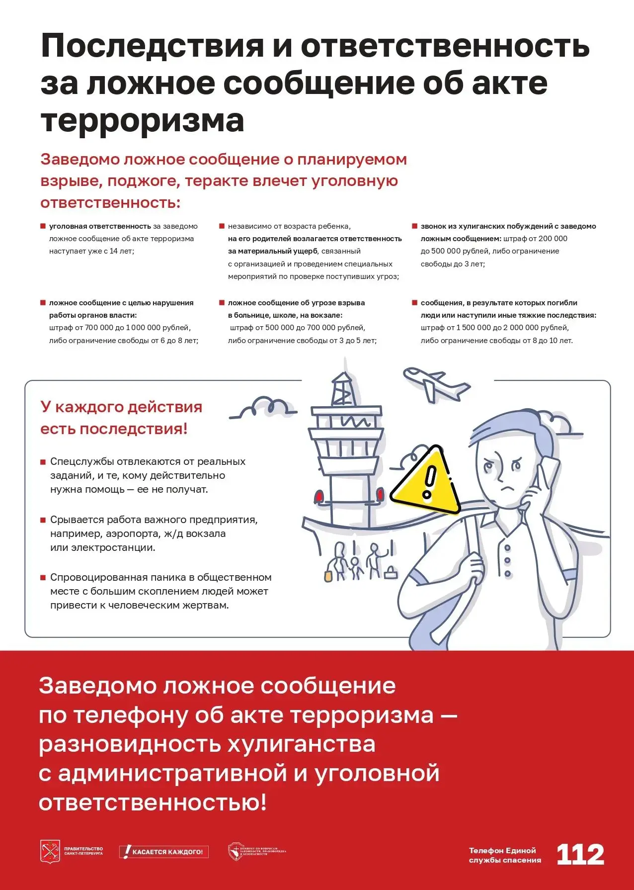 🚨 ВАЖНО: ОТВЕТСТВЕННОСТЬ ЗА ЛОЖНОЕ СООБЩЕНИЕ О ТЕРАКТЕ 🚨