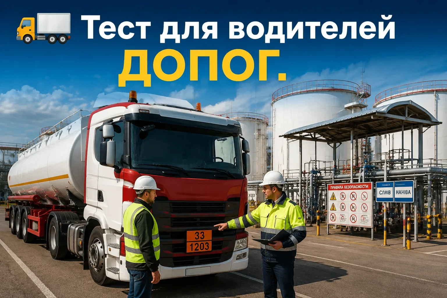 🚛 Тест для настоящего водителя ДОПОГ