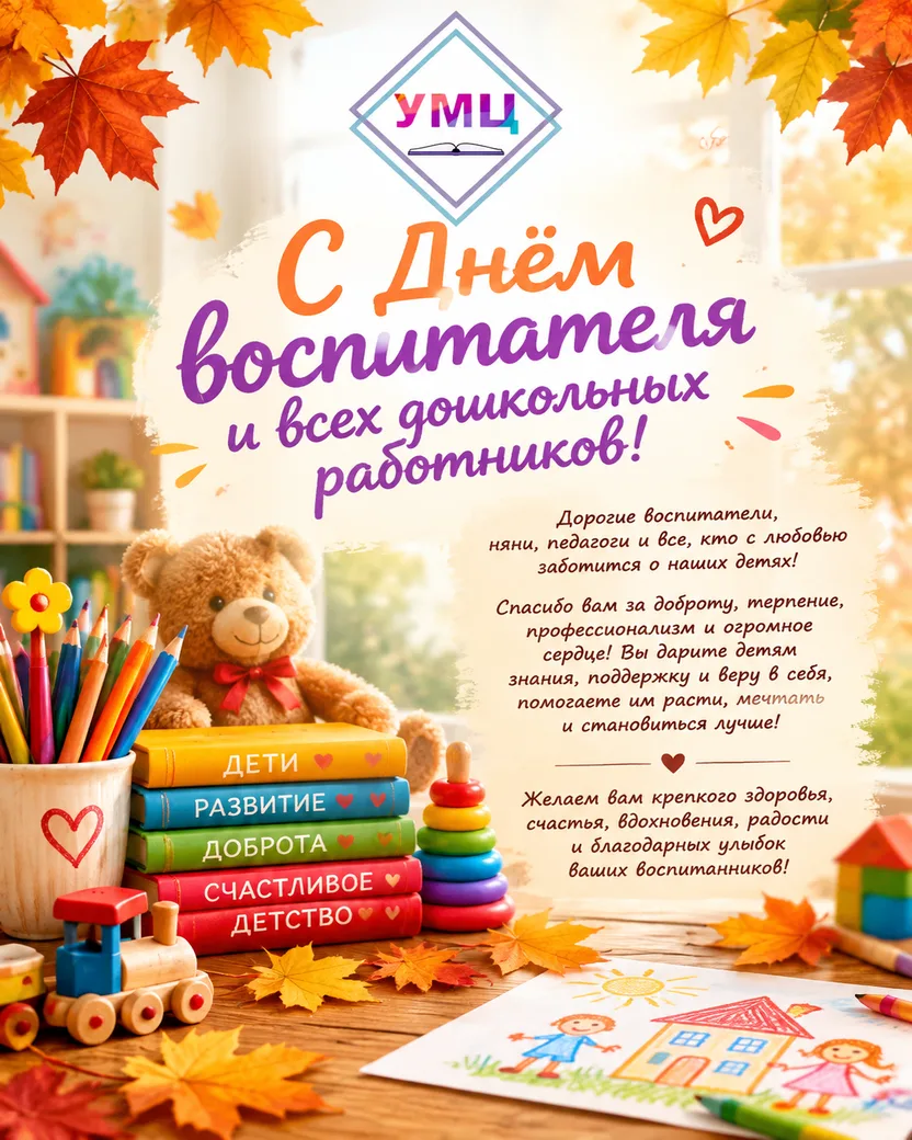 Поздравляем с Днем воспитателя и всех дошкольных работников! 🍁