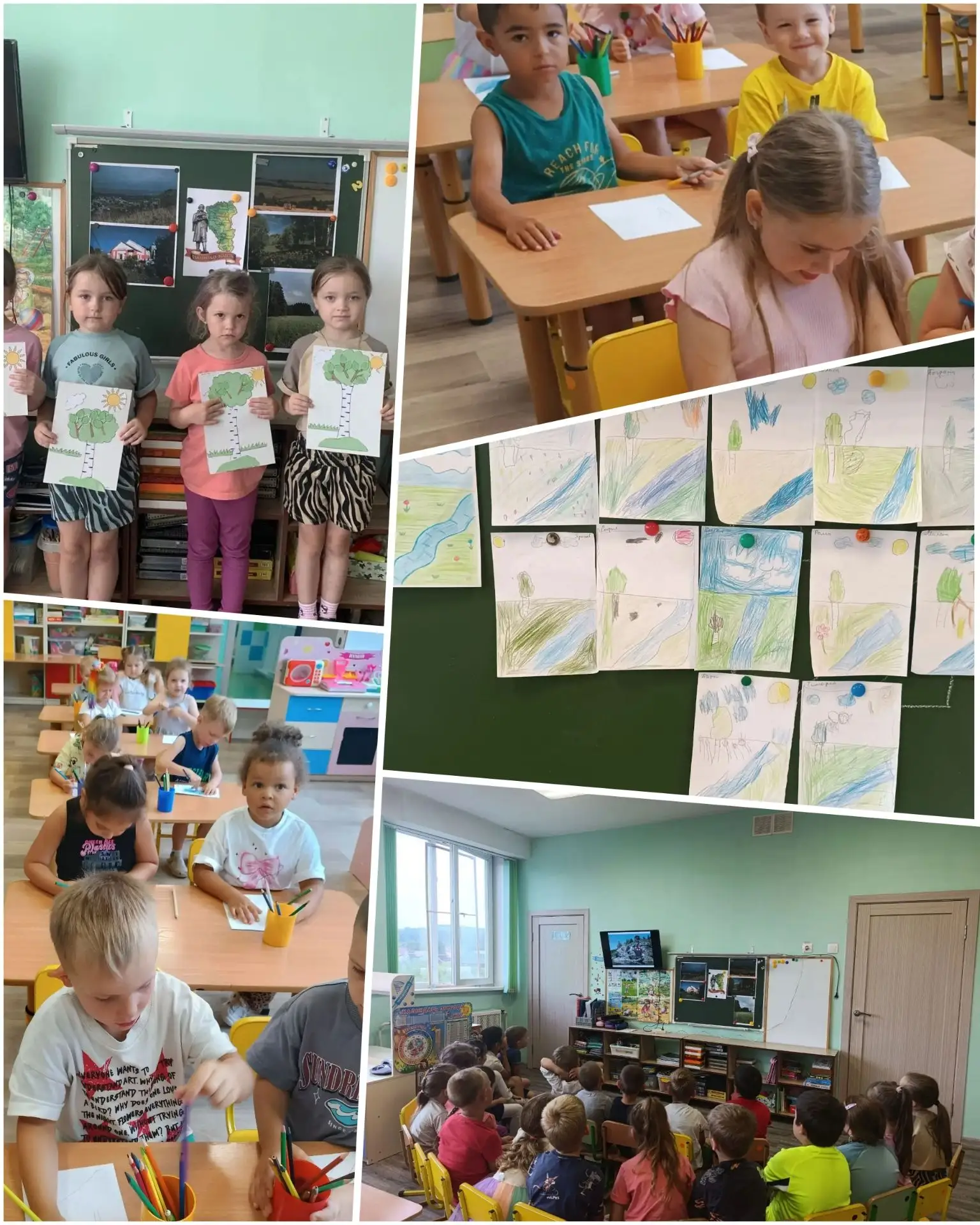 Просмотр видеоролика о природе родного края 🏞️ вдохновил наших дошколят на творчество🎨
Ребята отра