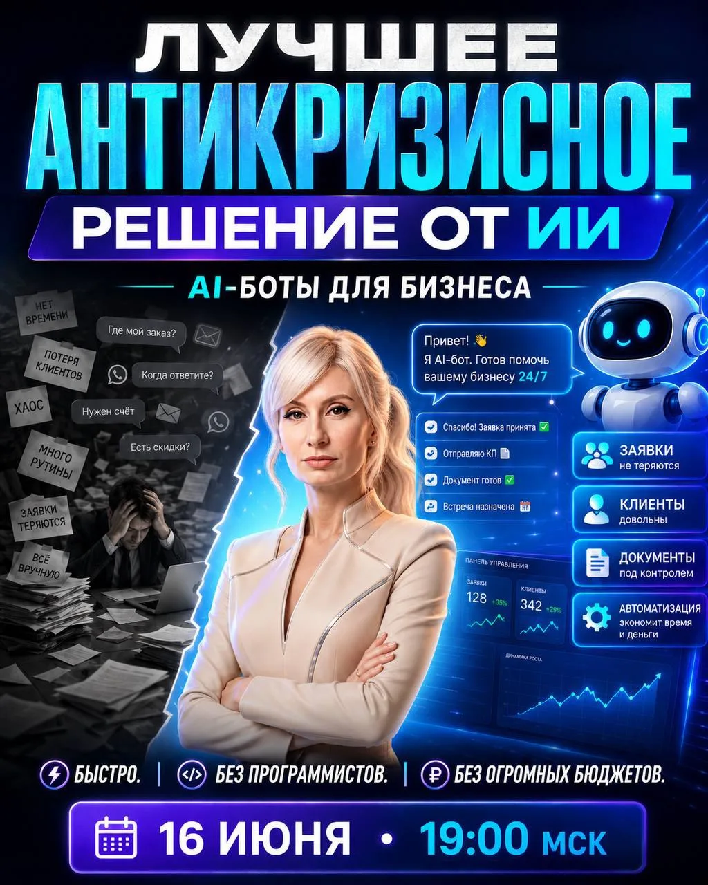 Лучшее антикризисное решение от ИИ

Ребят, давайте без розовых соплей.

Сейчас бизнесу не нужны крас
