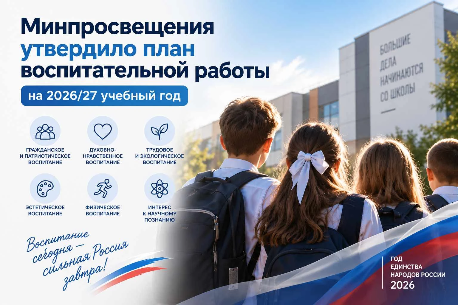 🇷🇺 Минпросвещения России утвердило план воспитательной работы на 2026/27 учебный год