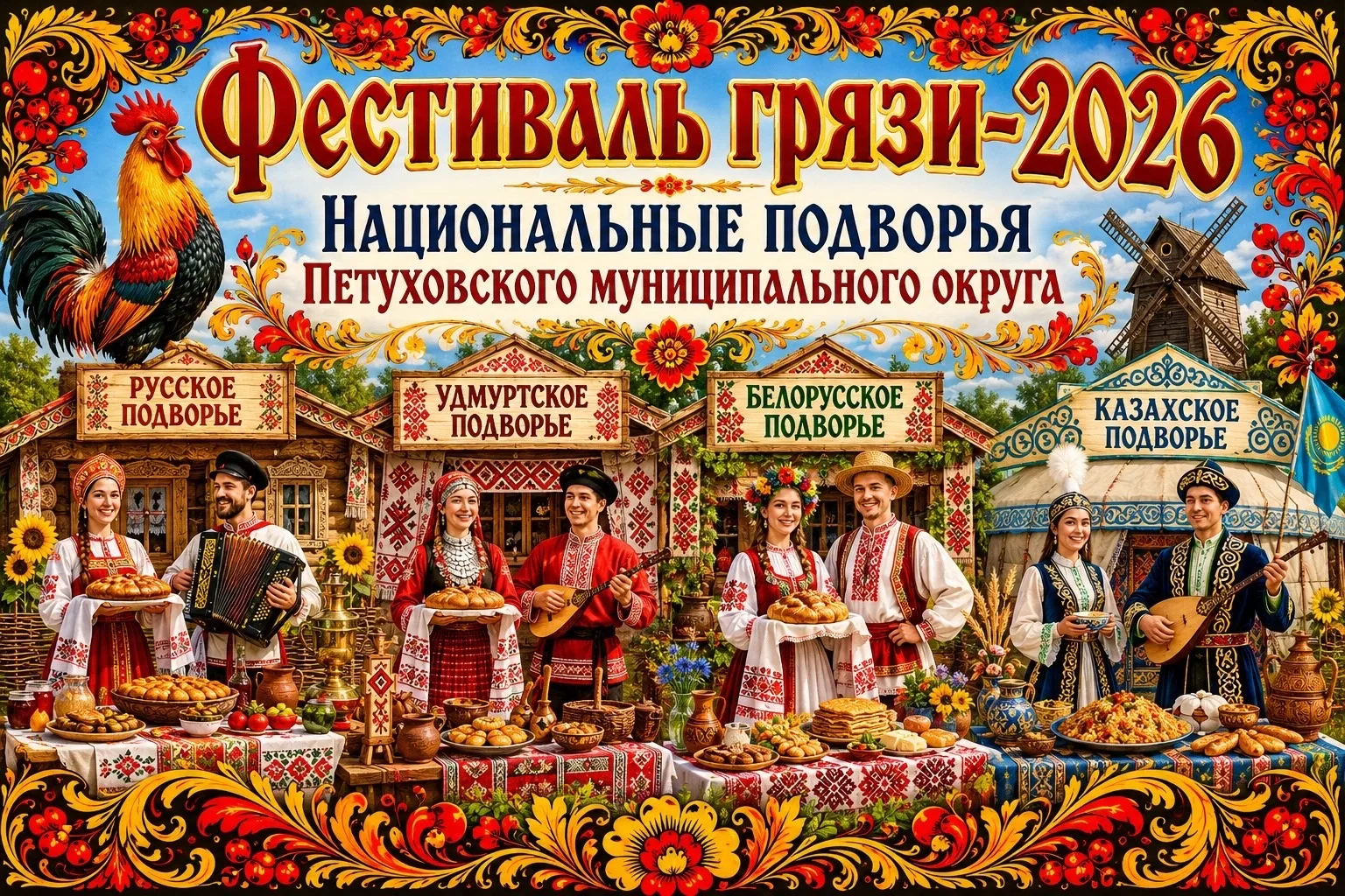🎉 Национальные подворья Петуховского муниципального округа на Фестивале грязи – 2026! 🎉
В рамках Ф