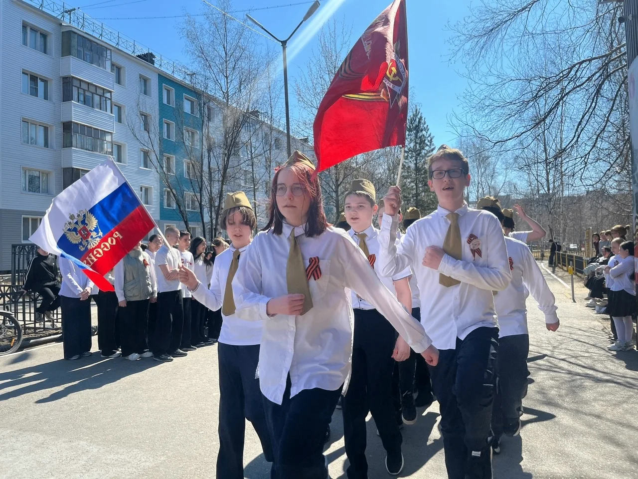 В нашей школе завершился смотр строя и песни, посвященный 81-й годовщине Победы в Великой Отечествен