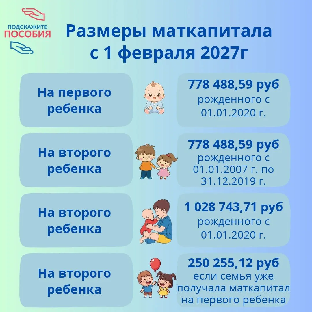 ️Материнский капитал проиндексируют в 2027 году