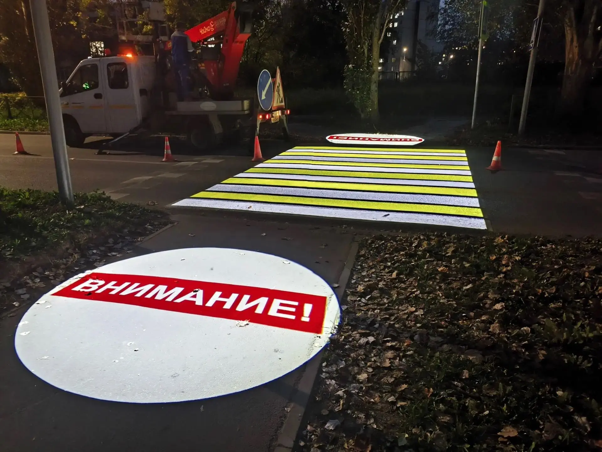 В ногу со временем: на улицах Новочебоксарска появились современные гобо-проекторы