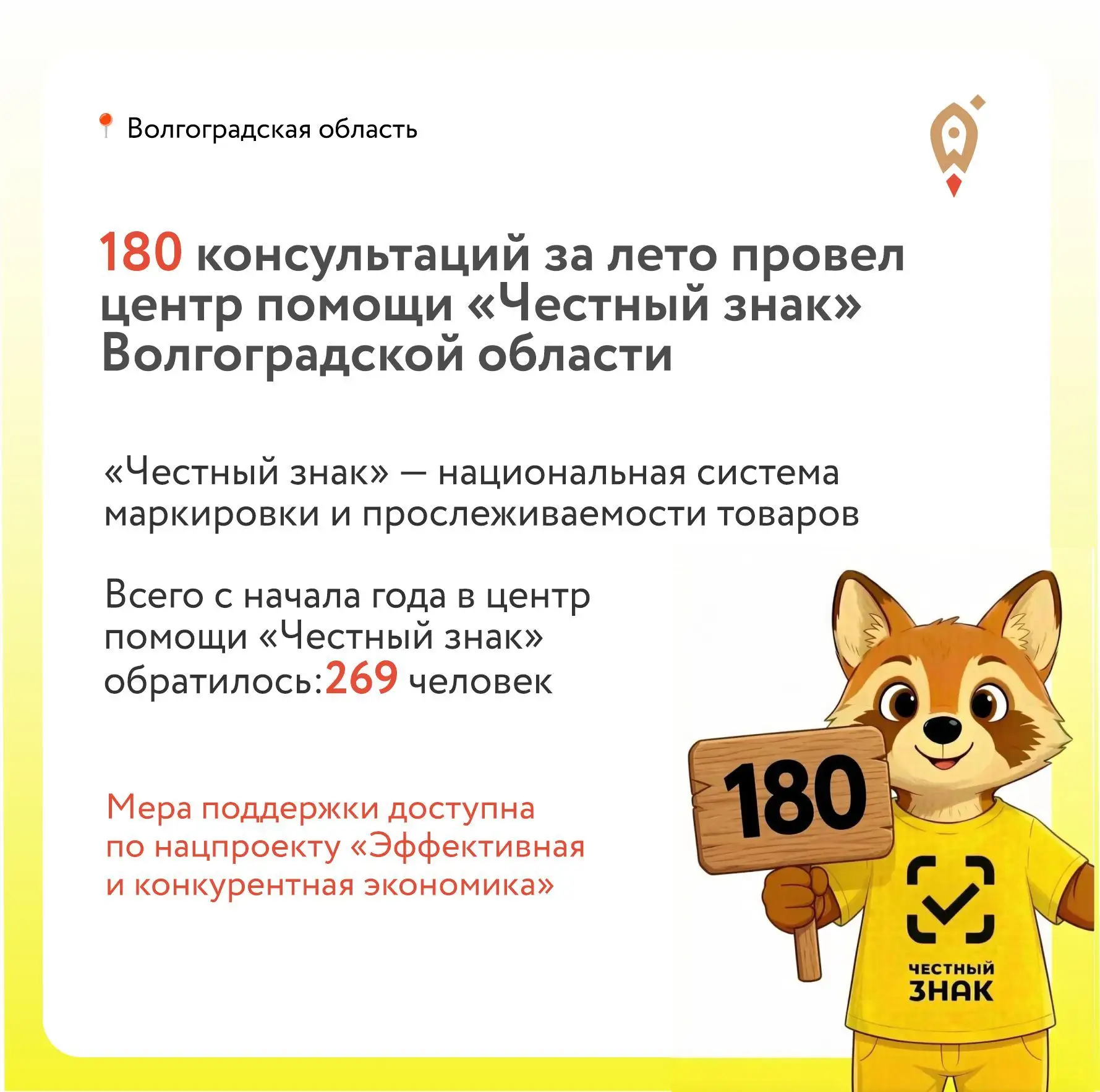 ☀️180 консультаций за лето провел центр помощи «Честный знак» Волгоградской области