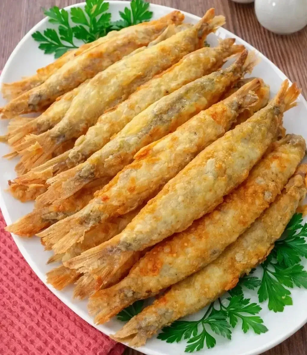 Мойва в точности, как на море готовят. Подсмотрела кляр у рыбаков🐟  ✅Ингредиенты: 1 кг  мойвы; 4 яйц
