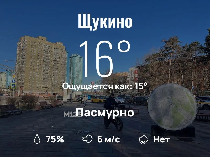 Что с погодой в Щукино?