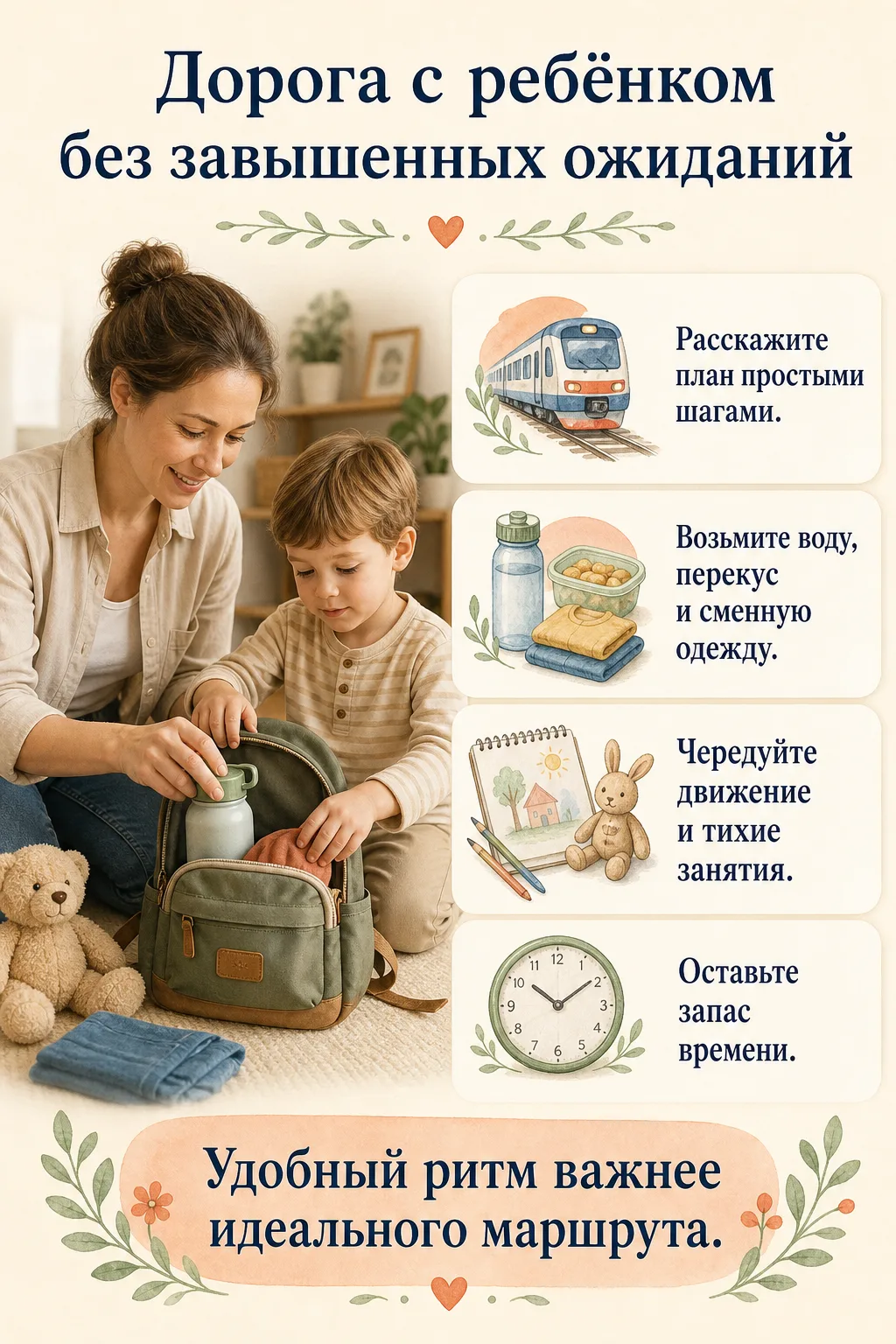 🧳 Дорога с ребёнком без завышенных ожиданий