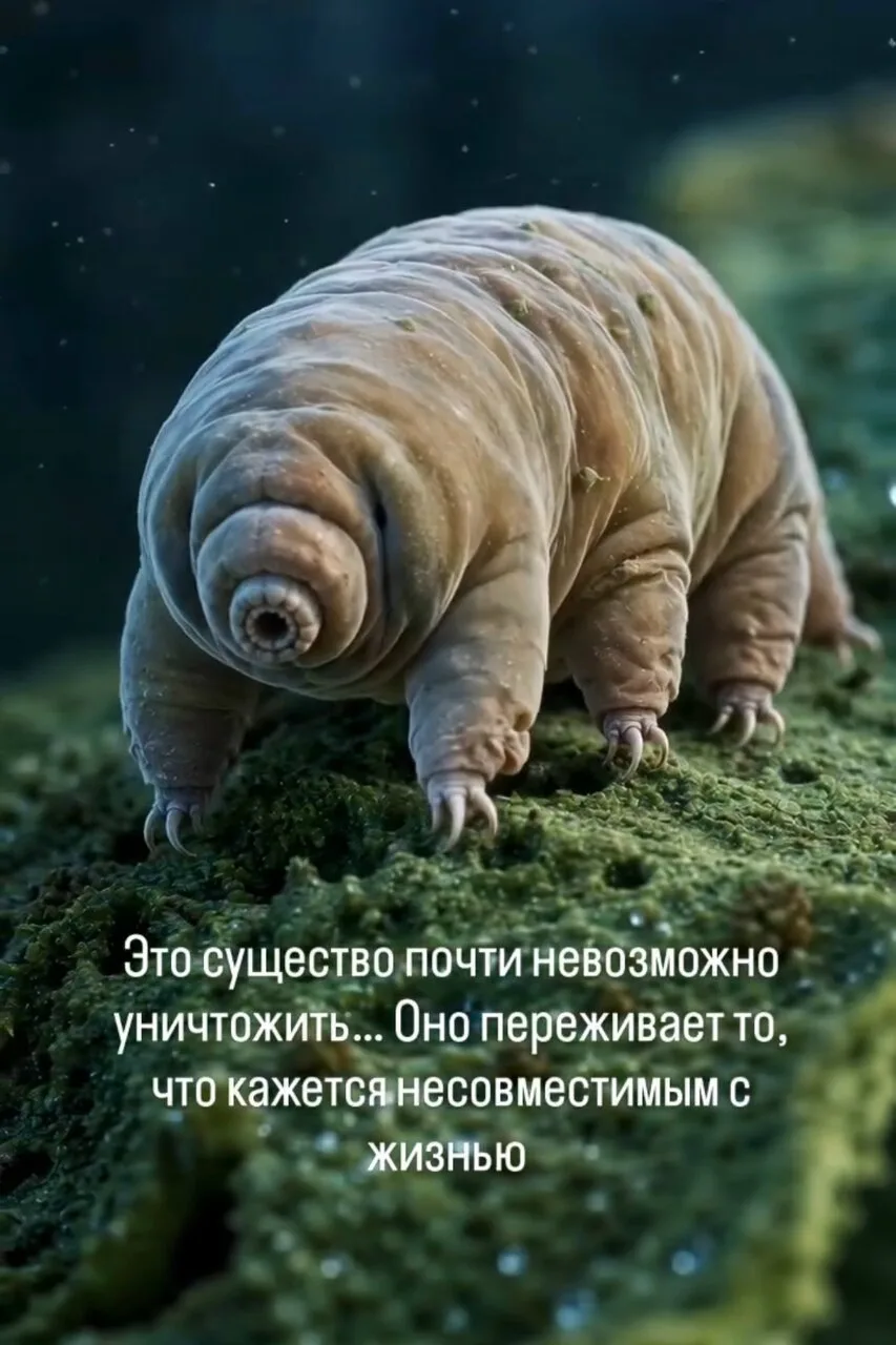 Перед вами тихоходка — крошечное животное, размеры большинства видов которого измеряютс...