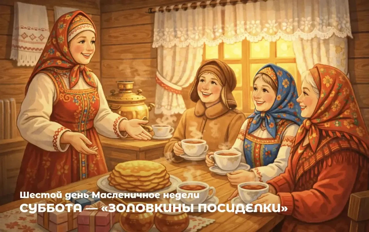 🥞  В субботу отмечается день «Золовкины посиделки». Молодые невестки принимали родстве...