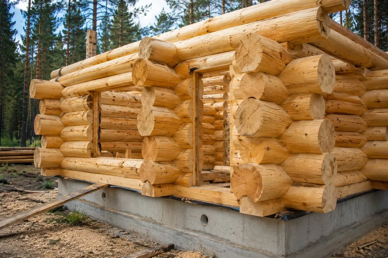 🌲 Складываем баню из кедра ручной рубки для нашего клиента 🪵