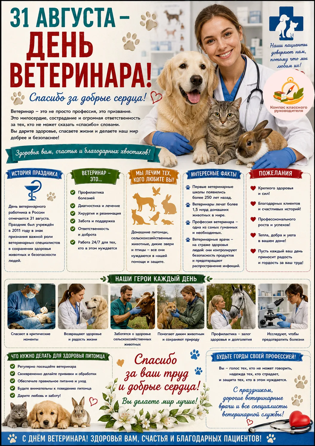 31 августа — День ветеринара🐈️
