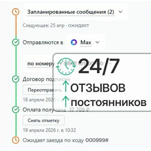 Сдаёте посуточно? Экономьте 90% времени на заселениях
