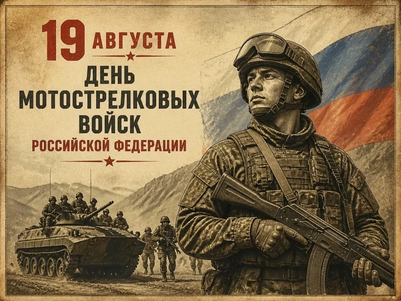🇷🇺 19 августа — День мотострелковых войск Российской Федерации!