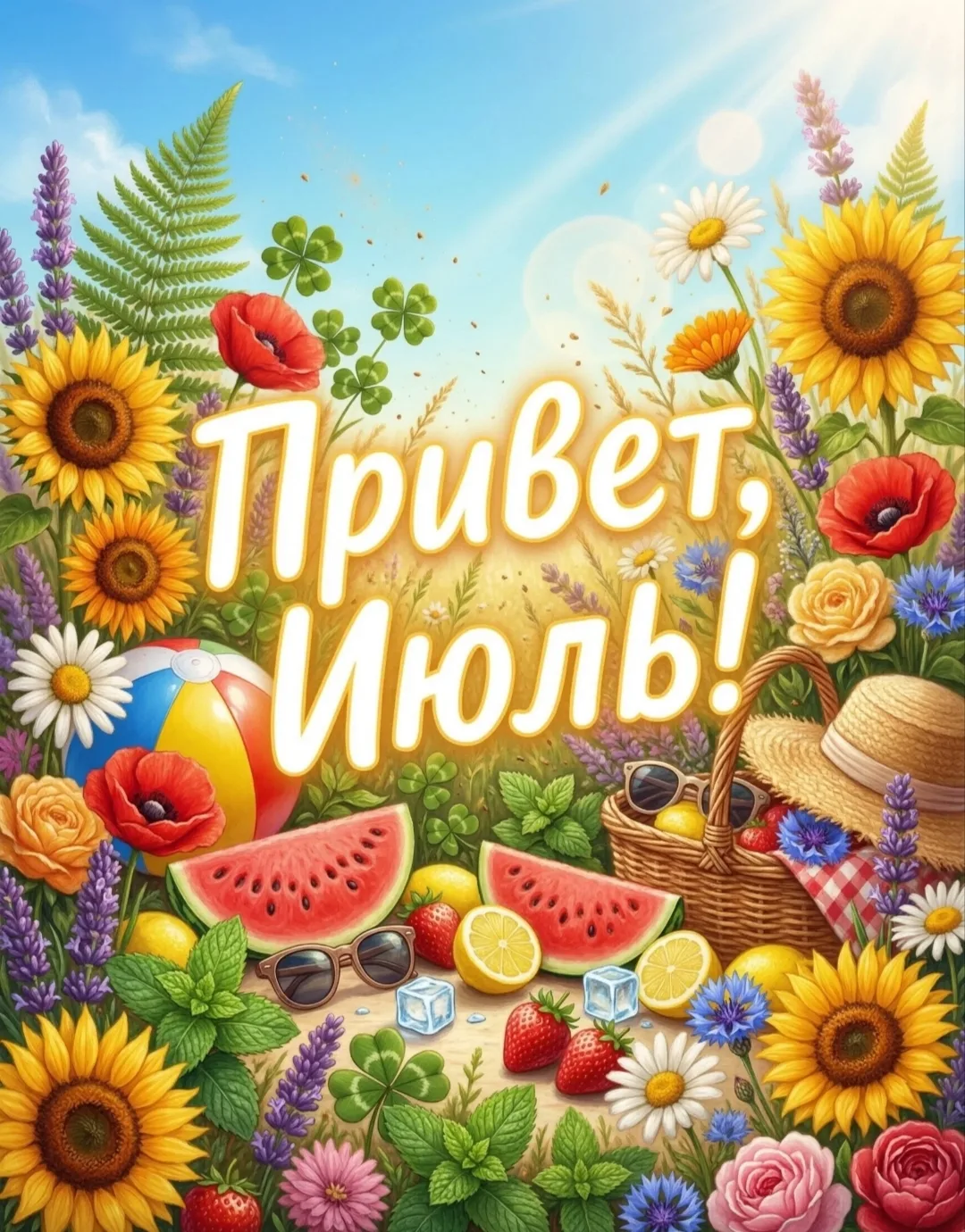 ☀️ Доброе утро!
Сегодня начинается самый солнечный месяц лета, а ещё макушка лета — время тёплых про
