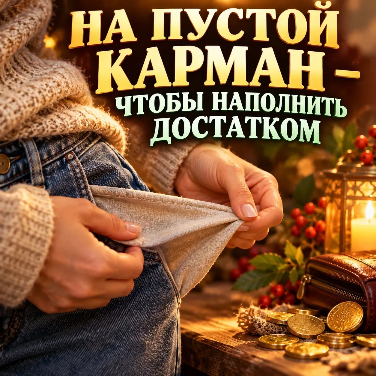 👛 НА ПУСТОЙ КАРМАН — ЧТОБЫ НАПОЛНИТЬ ДОСТАТКОМ