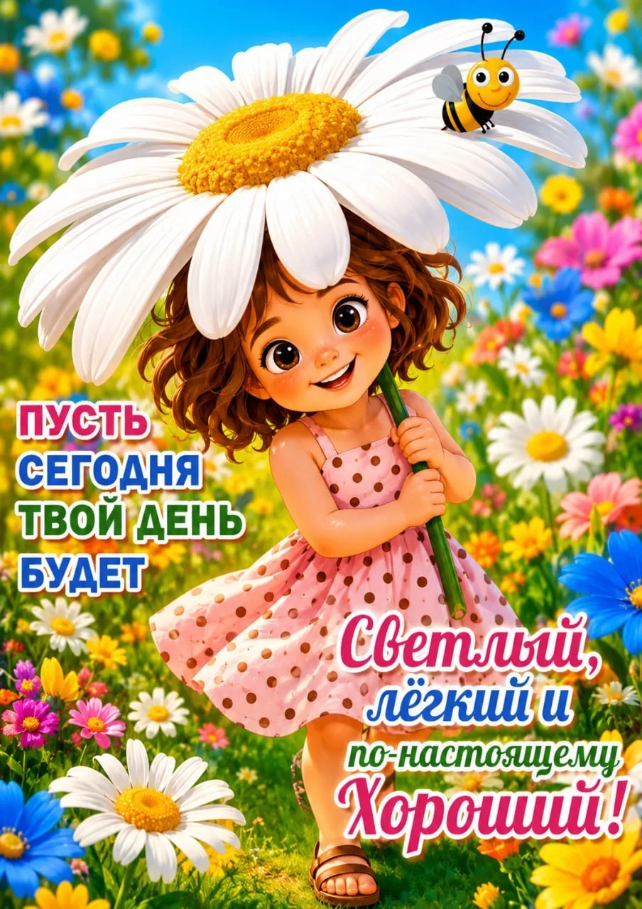✨ Пусть твой день будет хорошим! 🌷



☀️✨🟢✨☀️

МЫ в МАХ - подписаться.

❤️ Фабрика Поздравлений
📌