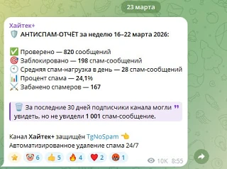 Об эффективности блокировок Телеги можно судить по числу комментариев и активности спамеров, немного