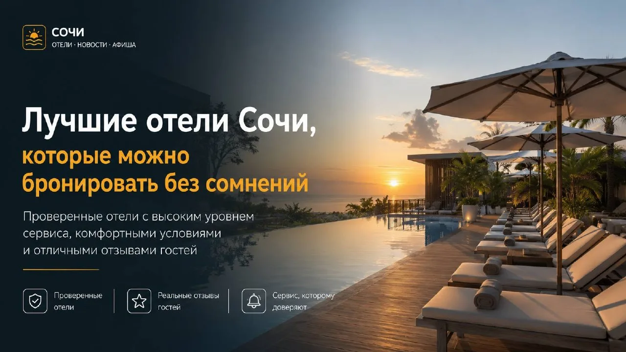 Лучшие отели Сочи, которые можно бронировать без сомнений