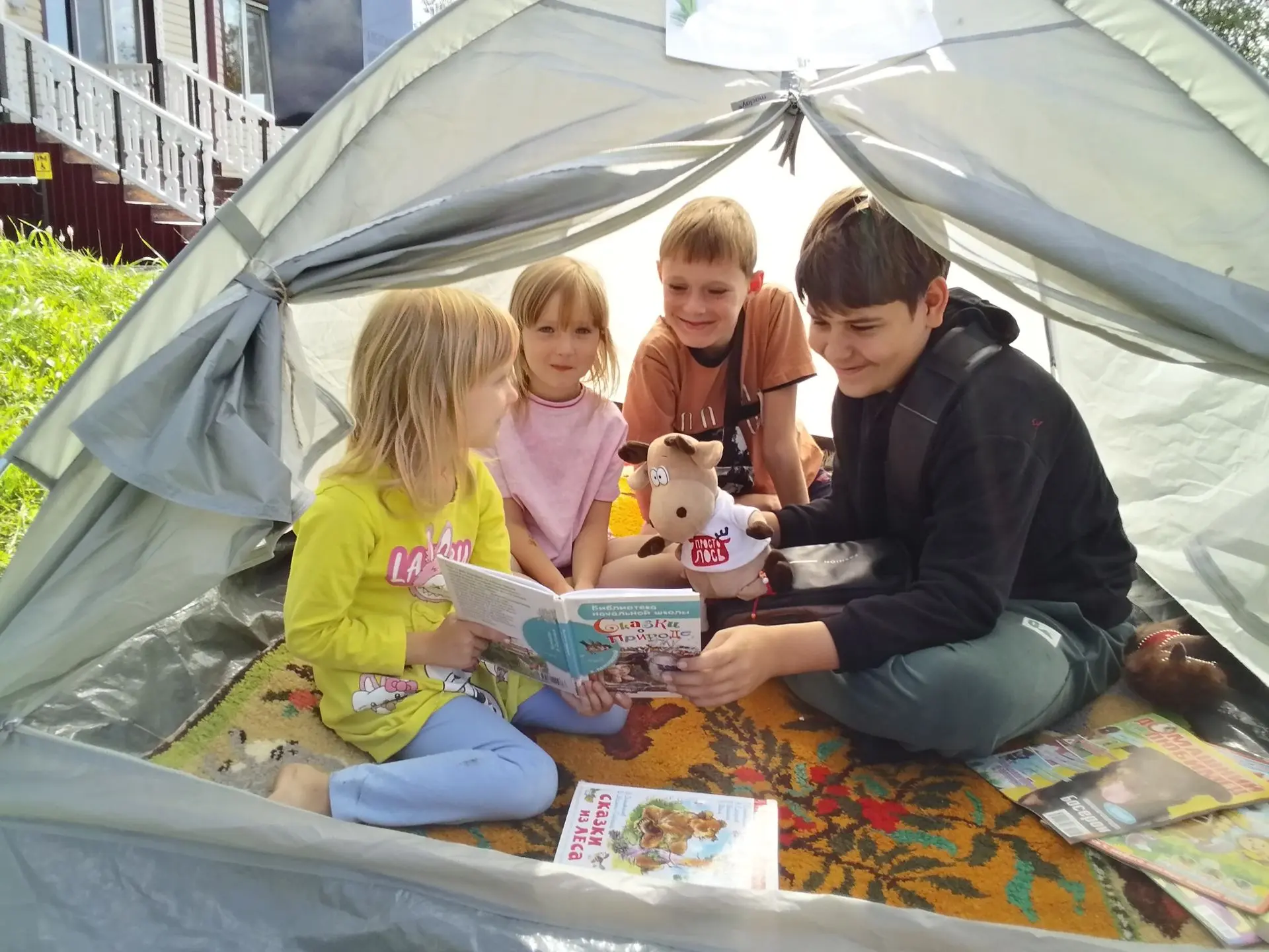 ⛺️ Лосик на «Книжном кемпинге»!